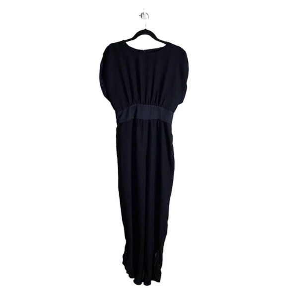 Zara Women's Navy Frilled Leg Sash Waist Sleeveless Jumpsuit - Picture 2 of 11